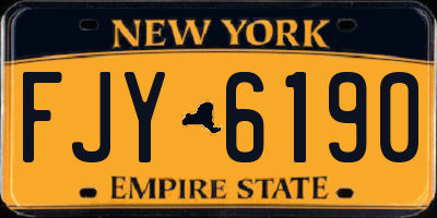 NY license plate FJY6190