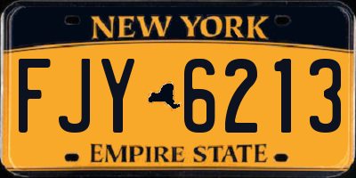 NY license plate FJY6213