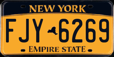 NY license plate FJY6269