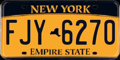 NY license plate FJY6270