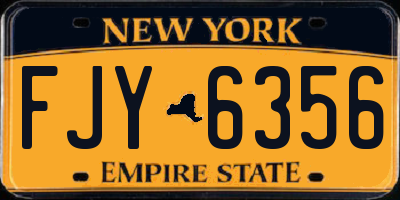 NY license plate FJY6356