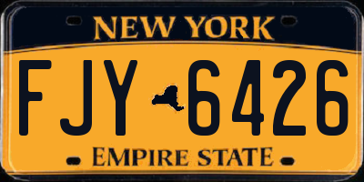 NY license plate FJY6426