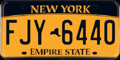 NY license plate FJY6440