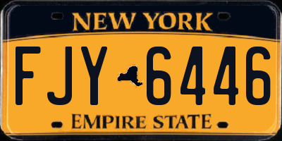 NY license plate FJY6446
