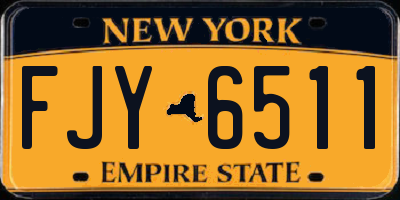 NY license plate FJY6511