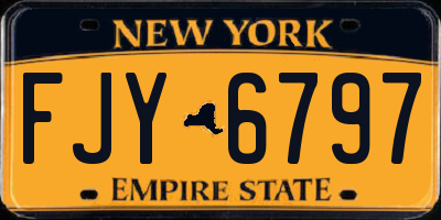NY license plate FJY6797