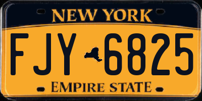 NY license plate FJY6825