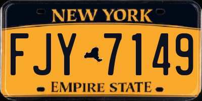 NY license plate FJY7149