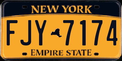 NY license plate FJY7174