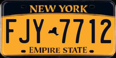 NY license plate FJY7712