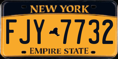 NY license plate FJY7732