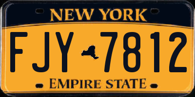 NY license plate FJY7812