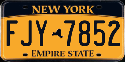 NY license plate FJY7852