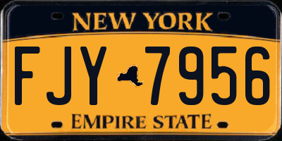 NY license plate FJY7956