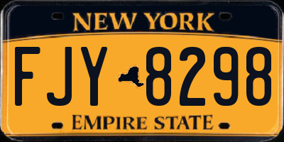 NY license plate FJY8298