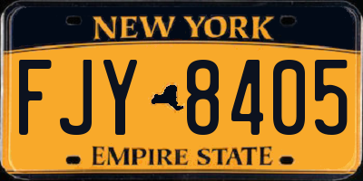 NY license plate FJY8405
