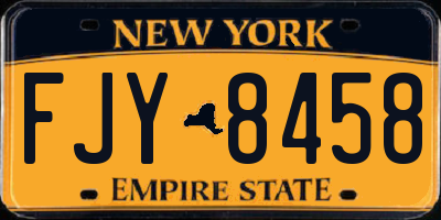 NY license plate FJY8458