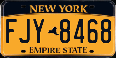 NY license plate FJY8468