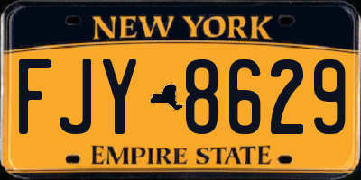 NY license plate FJY8629