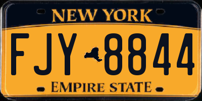 NY license plate FJY8844