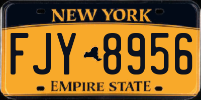 NY license plate FJY8956