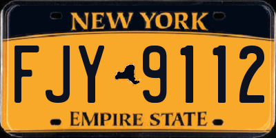 NY license plate FJY9112