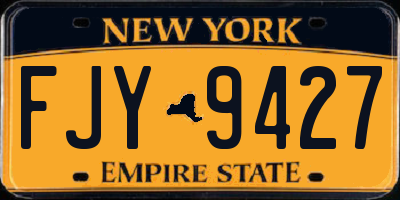 NY license plate FJY9427