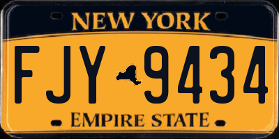 NY license plate FJY9434