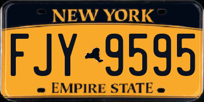 NY license plate FJY9595