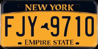 NY license plate FJY9710
