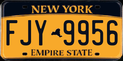 NY license plate FJY9956
