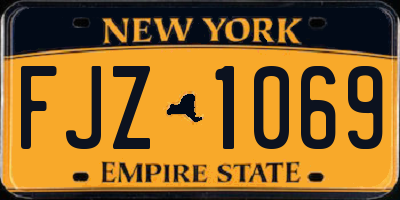 NY license plate FJZ1069