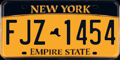 NY license plate FJZ1454