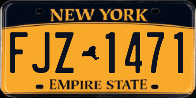 NY license plate FJZ1471
