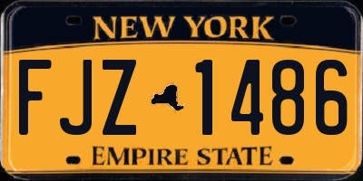 NY license plate FJZ1486