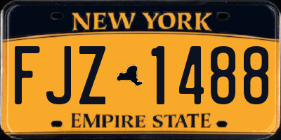 NY license plate FJZ1488