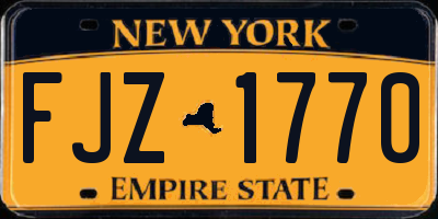 NY license plate FJZ1770