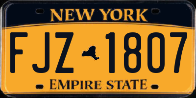 NY license plate FJZ1807