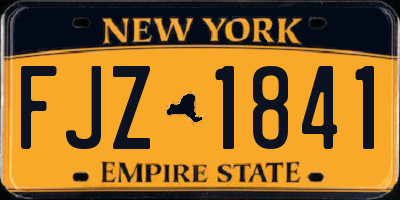 NY license plate FJZ1841