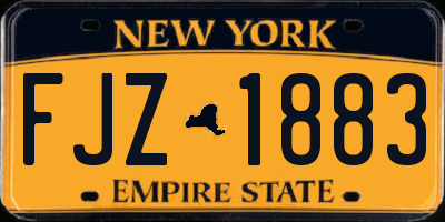 NY license plate FJZ1883