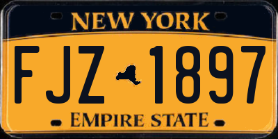 NY license plate FJZ1897