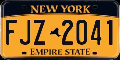 NY license plate FJZ2041