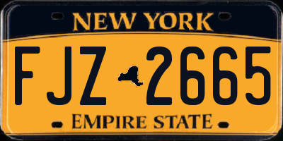 NY license plate FJZ2665