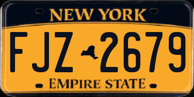 NY license plate FJZ2679