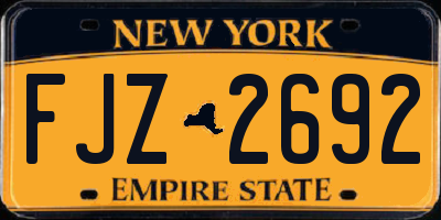 NY license plate FJZ2692