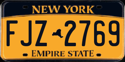 NY license plate FJZ2769