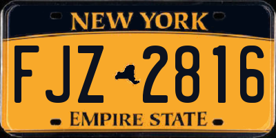 NY license plate FJZ2816