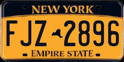 NY license plate FJZ2896
