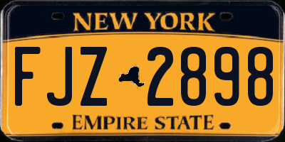 NY license plate FJZ2898