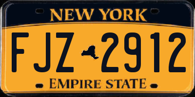 NY license plate FJZ2912